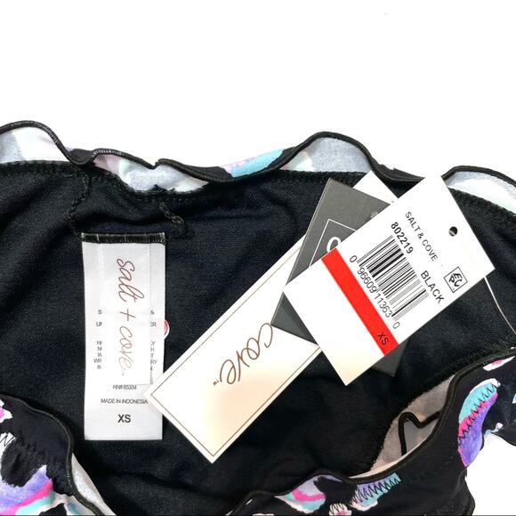 Salt+Cove leopard multi ruffled bikini swim bottom - Picture 3 of 6